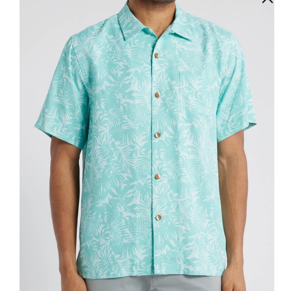 Tommy Bahama Palm Haven Camp Shirt Green XL Nwt